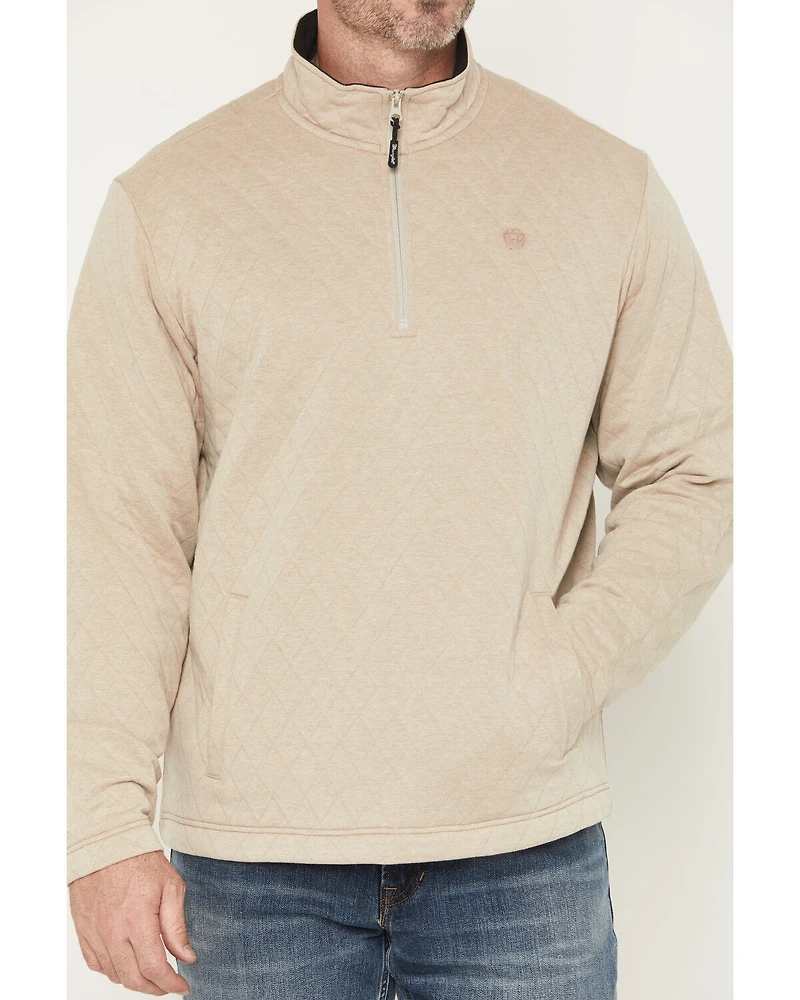 George Strait by Wrangler Men's Solid 1/4 Zip Pullover