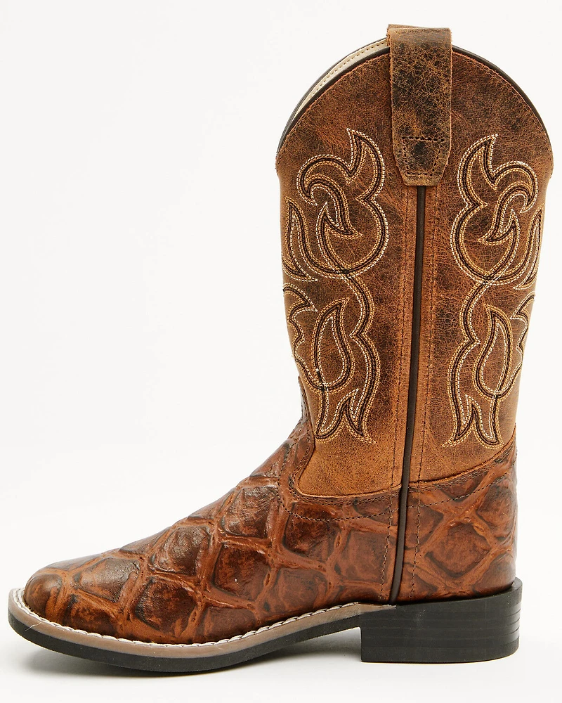 Cody James Boys' Duke Embossed Western Boots - Broad Square Toe