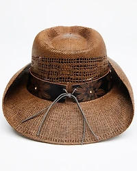Shyanne Women's Brown Shane Raffia Straw Western Hat