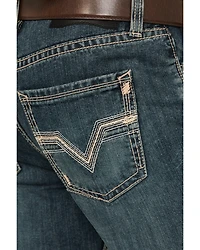 Rock & Roll Denim Men's Pistol Medium Wash Bootcut Rigid Jeans