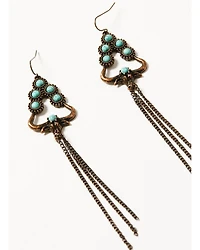 Shyanne Women's Mystic Skies Longhorn Tassel Necklace & Earrings Set - 2-Piece