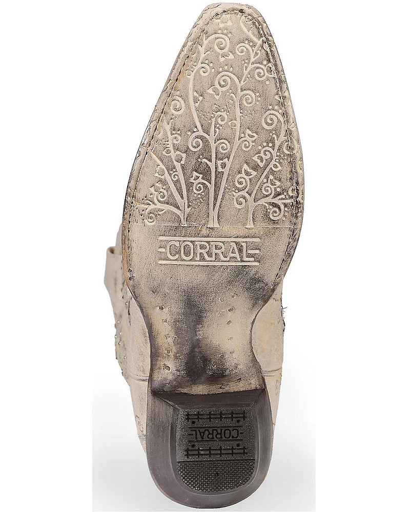 Corral Women's White Glitter Inlay Western Boots