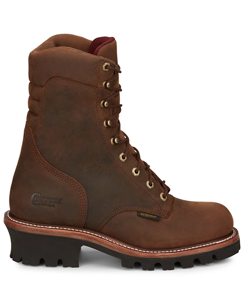 Chippewa Men's 9" Waterproof Insulated Logger Work Boots - Steel Toe