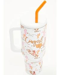 Boot Barn 40oz Cowgirl Up Tumbler with Straw