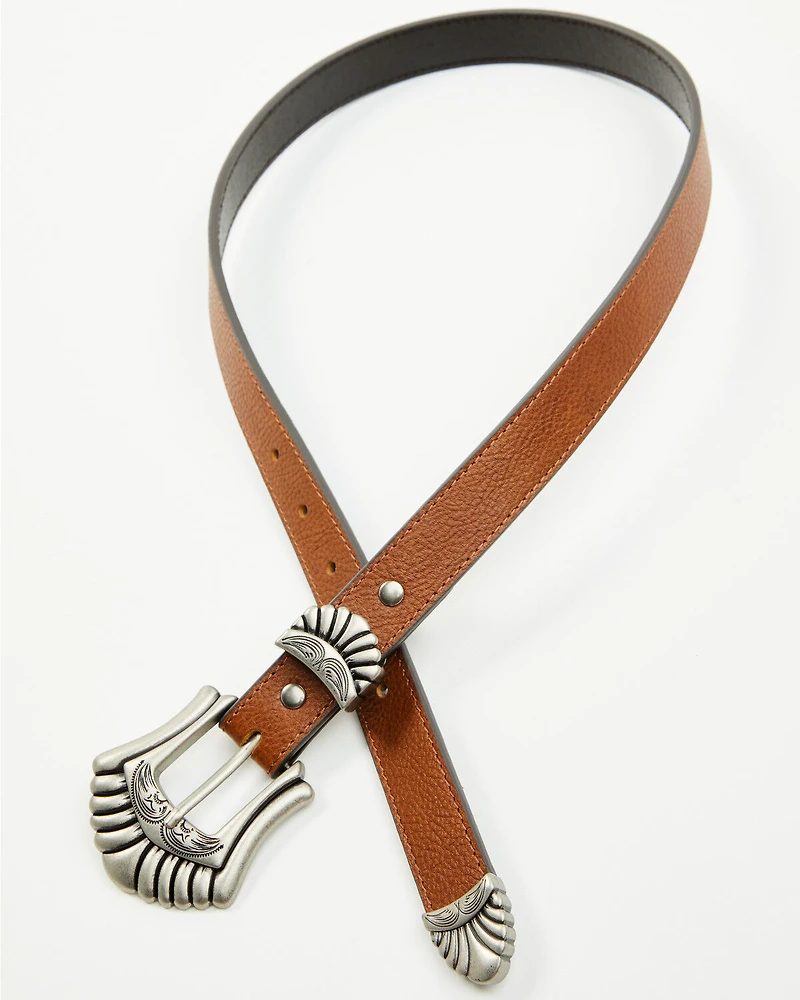 Shyanne Women's Teagan Skinny 3-Piece Buckle Belt