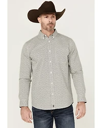 Cody James Men's Blurred Vision Floral Print Long Sleeve Button-Down Performance Stretch Western Shirt