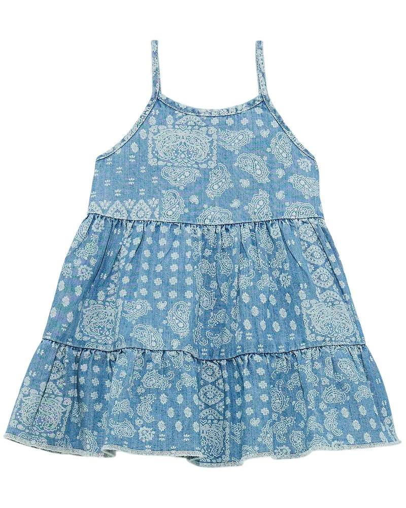 Wrangler Toddler Girls' Bandana Print Denim Dress