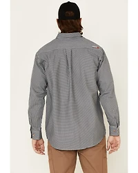 Ariat Men's FR Plaid Print Long Sleeves Button-Down Work Shirt