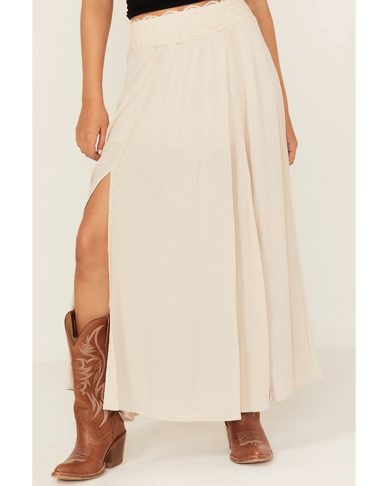 Shyanne Women's Lace Inset Maxi Skirt
