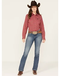 Wrangler Women's Willow Medium Wash Mid Rise Bootcut Ultimate Riding Jeans