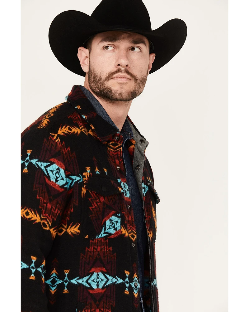 Rock & Roll Denim Men's Southwestern Print Shirt Jacket