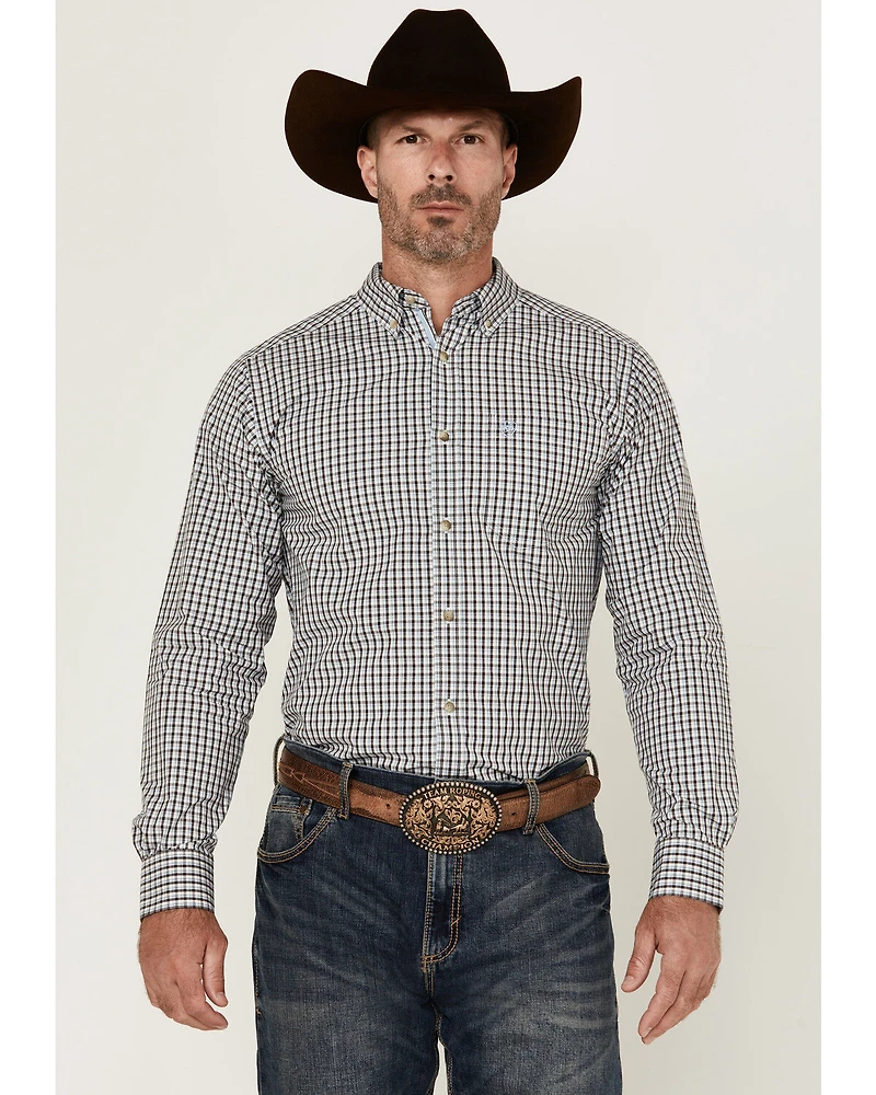 Ariat Men's Creek Plaid Print Long Sleeve Button-Down Western Shirt