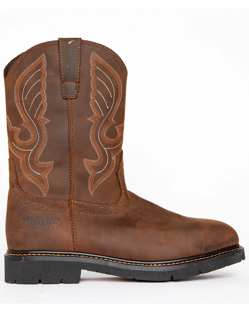 Cody James® Men's Waterproof Composite Toe Pull On Work Boots