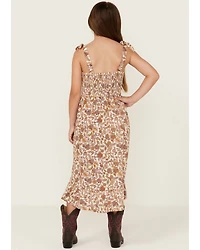 Cotton & Rye Girls' Floral Print Maxi Dress