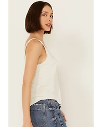 Shyanne Women's Crochet Trim Faux Suede Cami