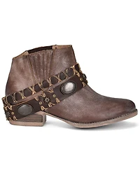 Circle G Women's Harness Fashion Booties - Round Toe