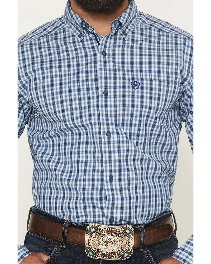 Ariat Men's Pro Series Stephan Plaid Print Long Sleeve Button-Down Stretch Western Shirt