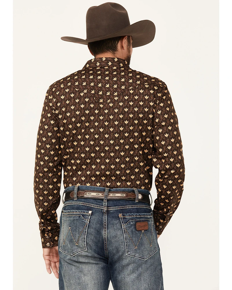 Cody James Men's Reign Striped Print Long Sleeve Snap Western Shirt
