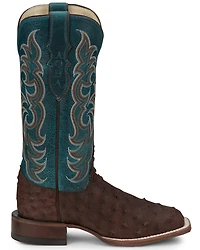 Justin Women's Exotic Full Quill Ostrich Western Boots - Broad Square Toe