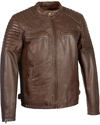 Milwaukee Leather Men's Quilted Shoulders Snap Collar Jacket - 5X