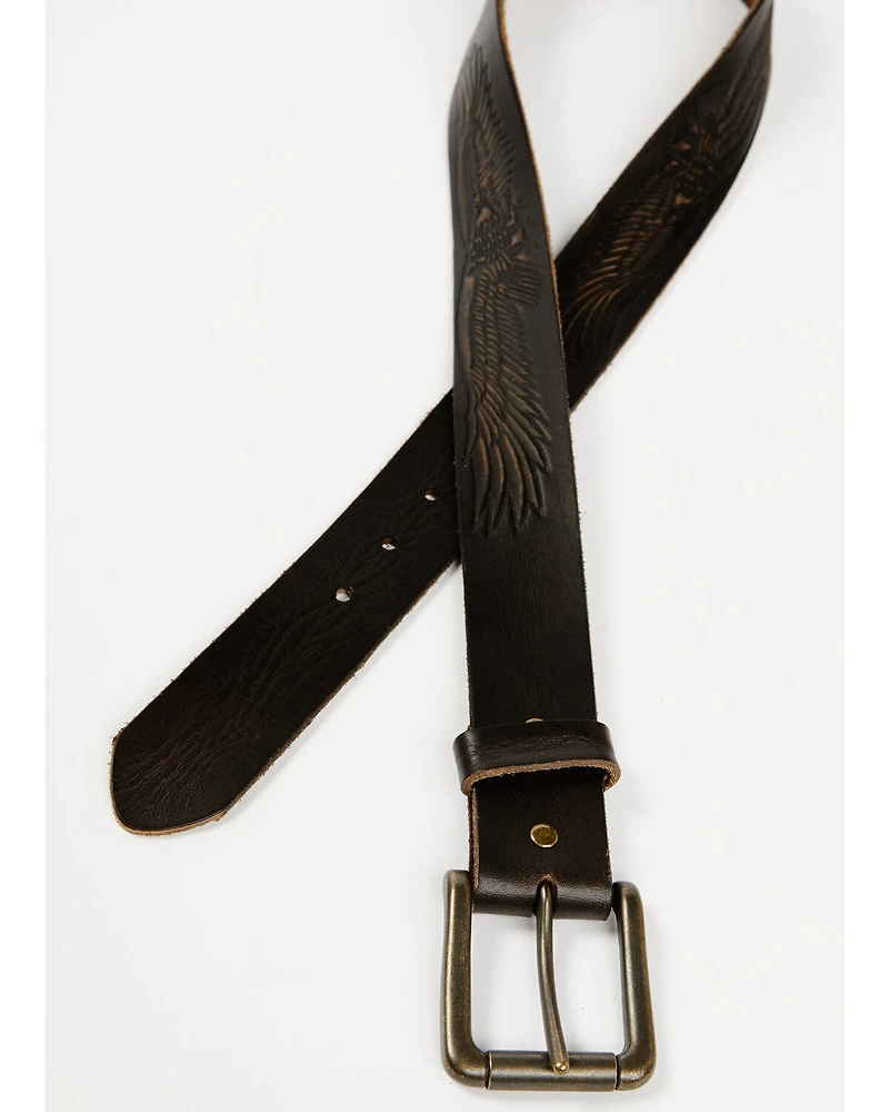 Brothers and Sons Men's Tooled Flying Eagle Belt