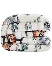 HiEnd Accents Ranch Life Western Toile Campfire Sherpa Throw