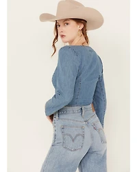 Levi's Women's Daryn Corset Long Sleeve Denim Shirt