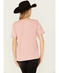 Blended Women's Rodeo Cowboy Cutout Short Sleeve Graphic Tee