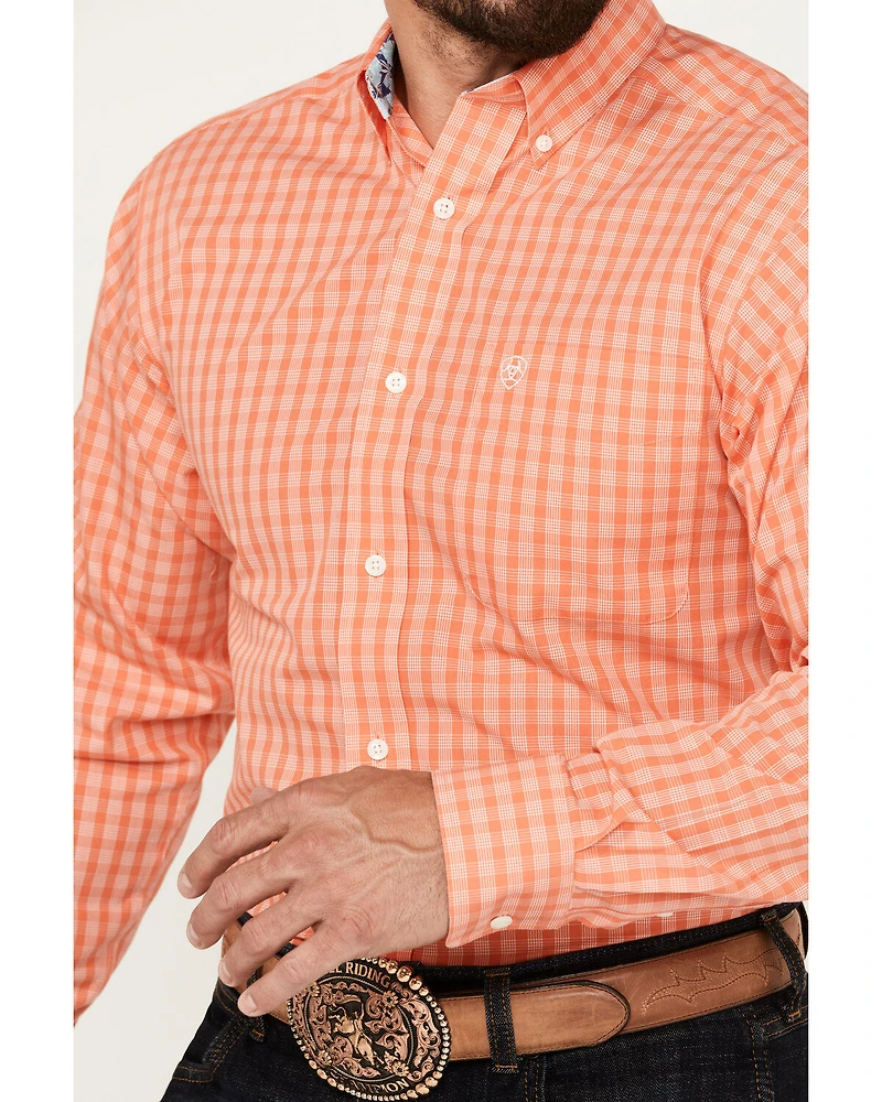 Ariat Men's Wrinkle Free Winston Plaid Print Button-Down Long Sleeve Western Shirt