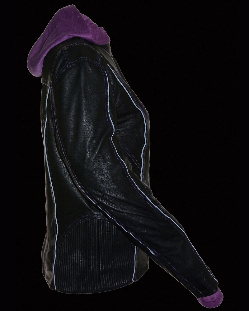 Milwaukee Leather Women's 3/4 Jacket With Reflective Tribal Detail