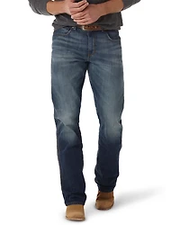 Wrangler Retro Men's Medium Wash Low Rise Relaxed Bootcut Stretch Denim Jeans - Big