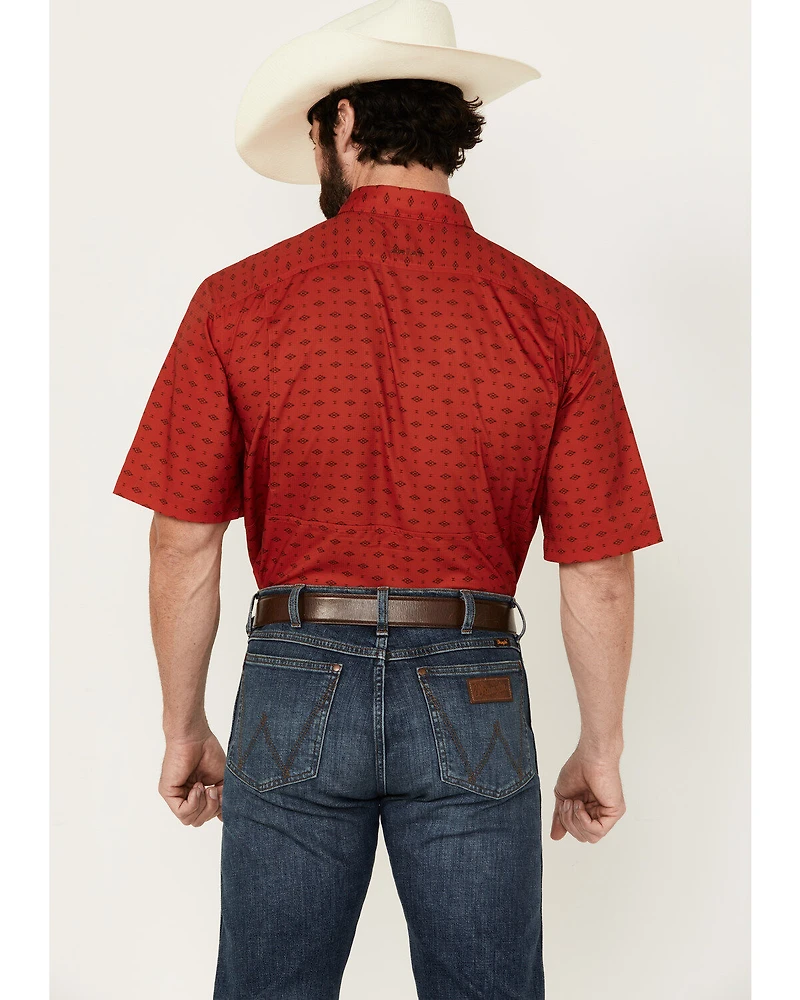 Ariat Men's VentTEK Southwestern Geo Print Short Sleeve Button-Down Western Shirt