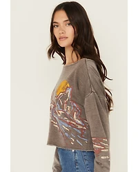 Cleo + Wolf Women's Mountain Long Sleeve Graphic Shirt
