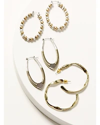 Shyanne Women's Sierra Winter Hoop Earring Set - 3 Piece