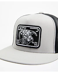 Lazy J Ranch Men's Black Elevation Cowhead Logo Patch Mesh-Back Ball Cap