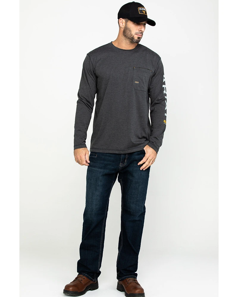 Ariat Men's Rebar Workman Logo Long Sleeve Work Shirt
