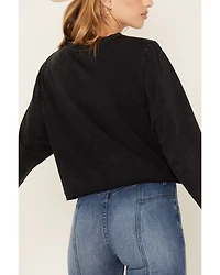 Rock & Roll Denim Women's Bandana Print Long Sleeve T-Shirt