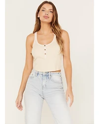 Cleo + Wolf Women's Cropped Ribbed Tank Top