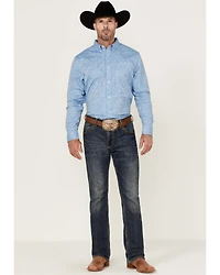 RANK 45® Men's Floater Paisley Print Long Sleeve Button-Down Western Shirt