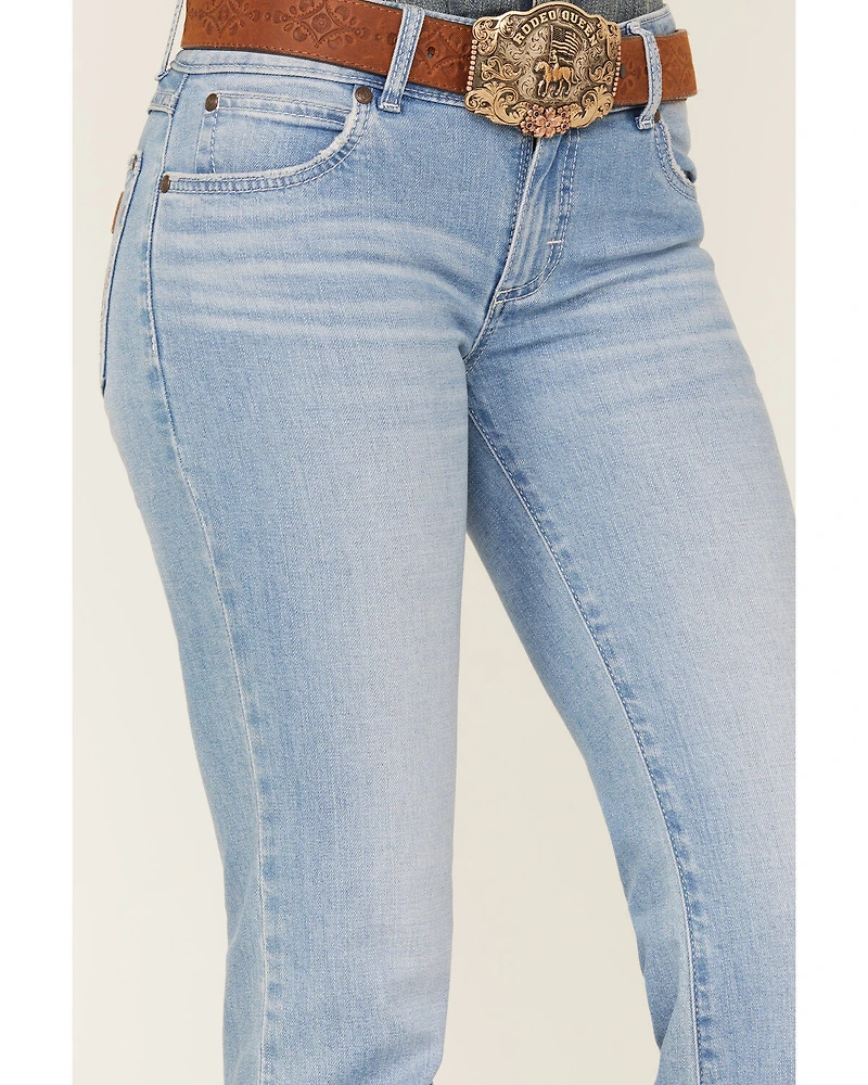 Wrangler Retro Women's Light Wash Mid Rise Hallie Trouser Jeans