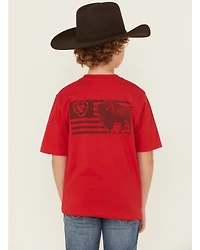 Ariat Boys' Buffalo Flag Short Sleeve Graphic T-Shirt