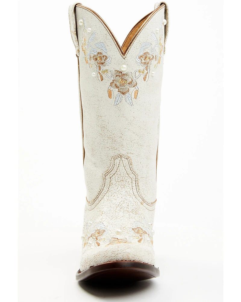 Shyanne Women's Byrdie Crack Embroidered Western Boots - Round Toe