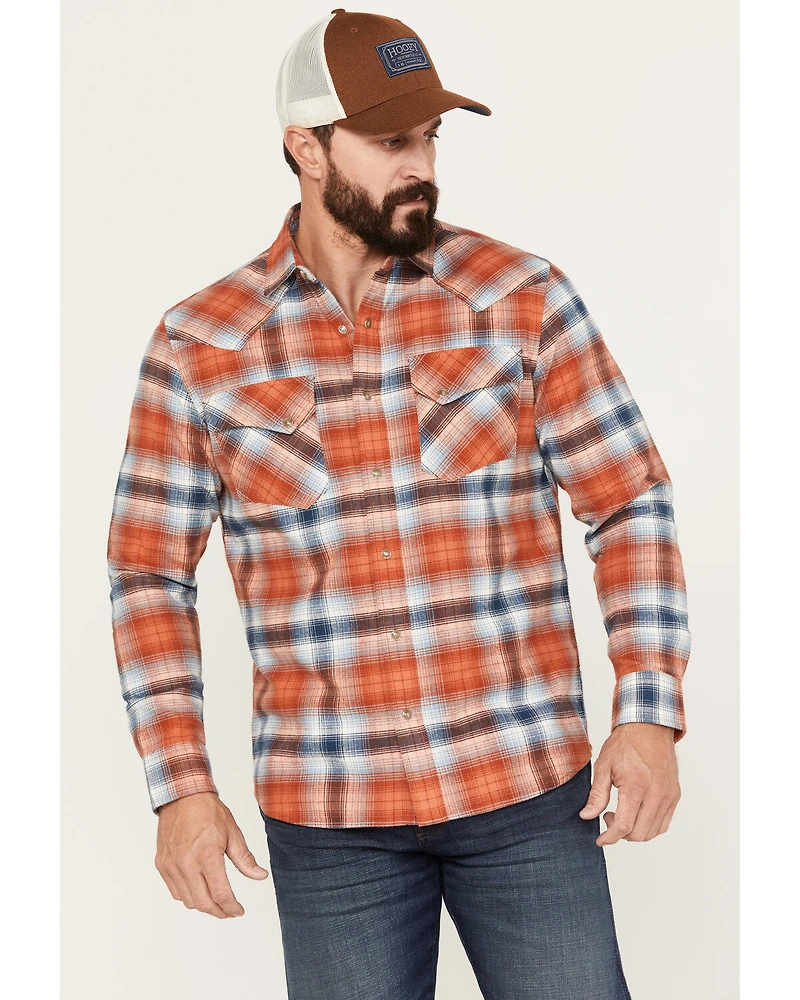 Pendleton Men's Wyatt Plaid Long Sleeve Snap Western Shirt