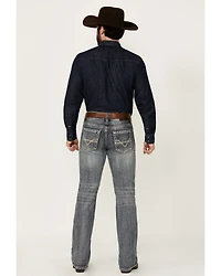 Rock & Roll Denim Men's Double Barrel Medium Wash Relaxed Bootcut Jeans