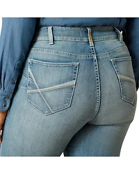Ariat Women's Yara Light Wash Straight Stretch Denim Jeans - Plus