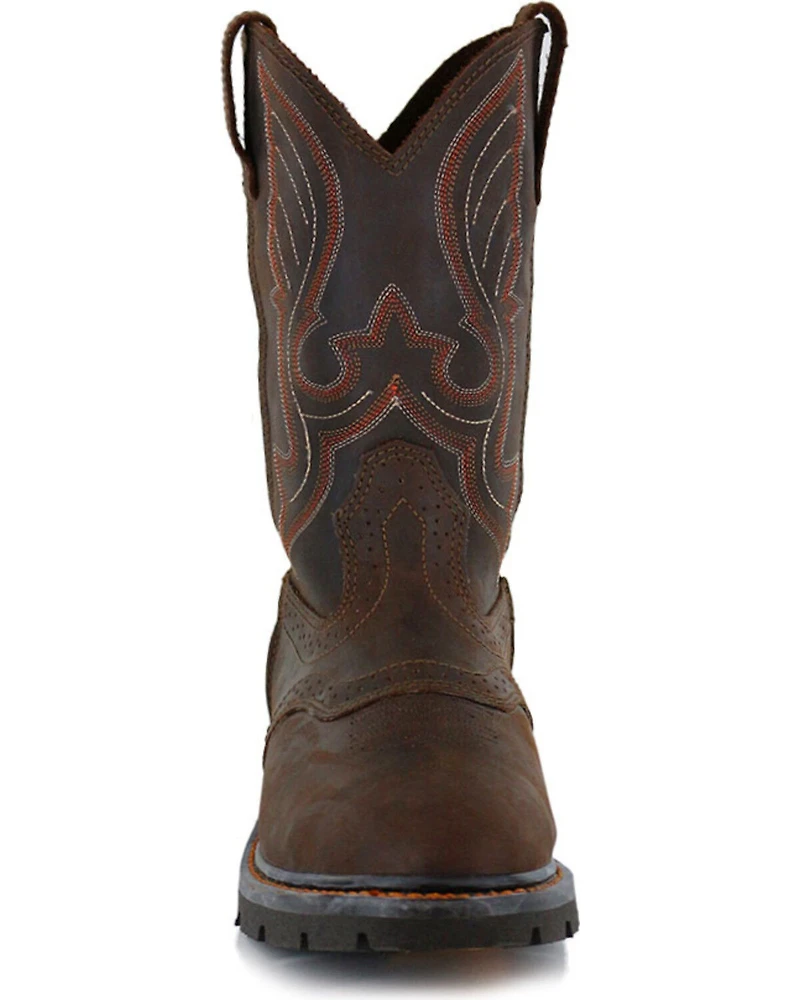 Cody James Men's Mustang Western Pull-On Work Boots - Soft Toe