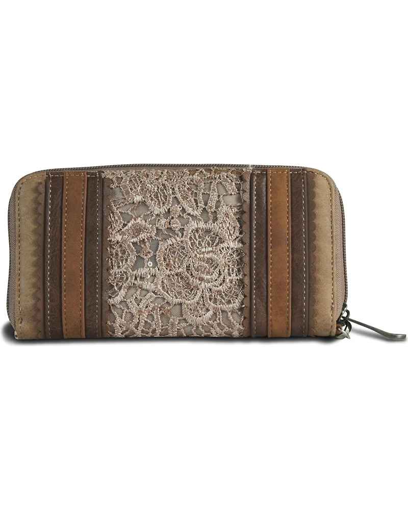 Justin Women's Lace Concho Zip Closure Wallet