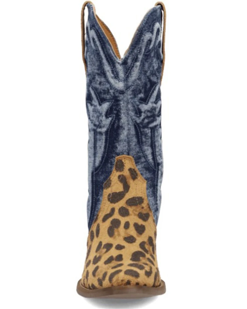 Dingo Women's Tipsy Leopard Print Western Boots - Snip Toe
