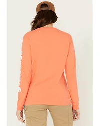 Carhartt Women's Loose Fit Heavyweight Long Sleeve Logo Graphic Work Tee