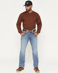 Cody James Men's FR Clover Leaf Wash Slim Straight Stretch Denim Jeans